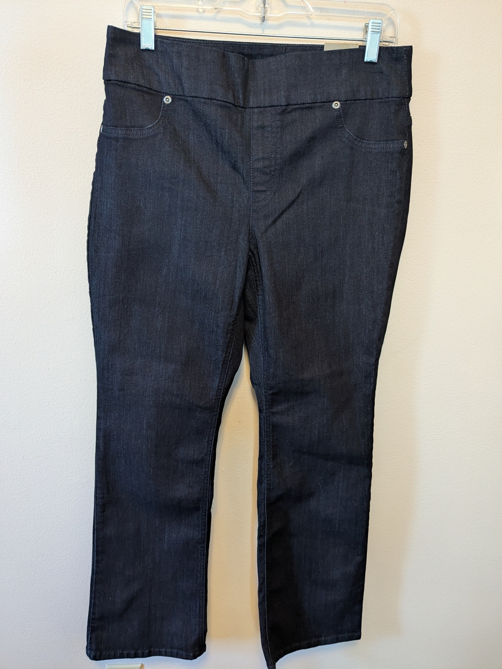 Chico's Dark Indigo Straight-Leg Stretch Jeans